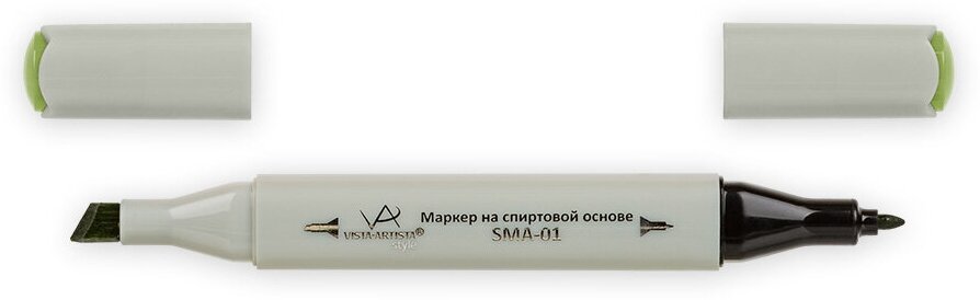 Маркер "VISTA-ARTISTA" Style на спиртовой основе SMA-01 0.7 мм - 7 мм перо круглое/скошенное Z468 яр. желто-зеленый/Petits Pois