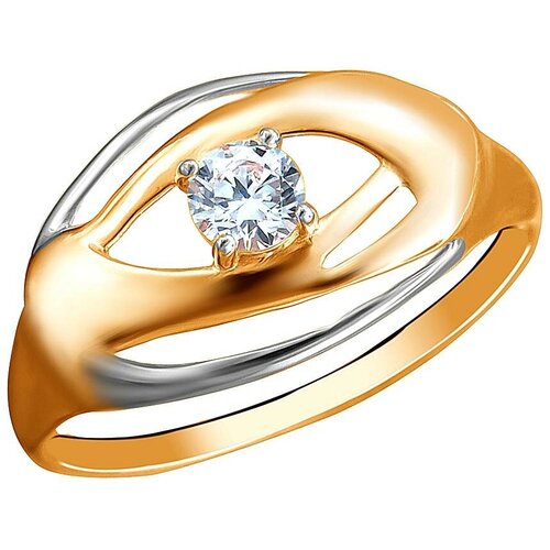 фото Эстет кольцо с 1 фианитом из красного золота 01к1112908р, размер 16.5