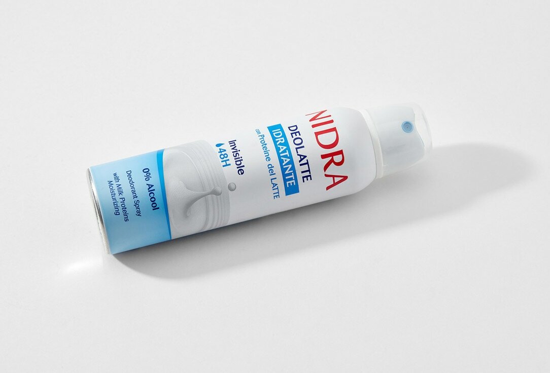 Дезодорант-аэрозоль увлажняющий, с молочными протеинами NIDRA, MOISTURIZING MILK DEODORANT SPRAY WITH MILK PROTEINS 150мл