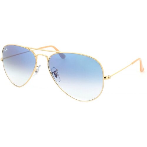 Солнцезащитные очки Ray-Ban, голубой, золотой ray ban aviator rb 3025 001 58