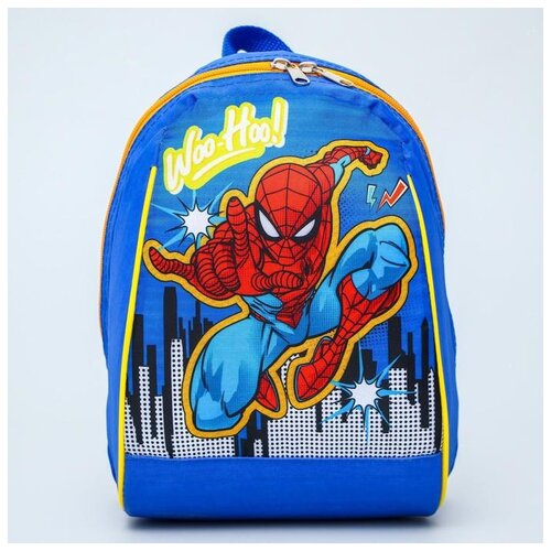 Рюкзак Marvel Человек Паук, 20*13*26 см, на молнии, синий