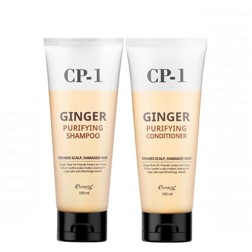 Esthetic House Набор Шампунь + кондиционер для волос имбирный - Ginger purifying shampoo and conditioner, 100+100 мл