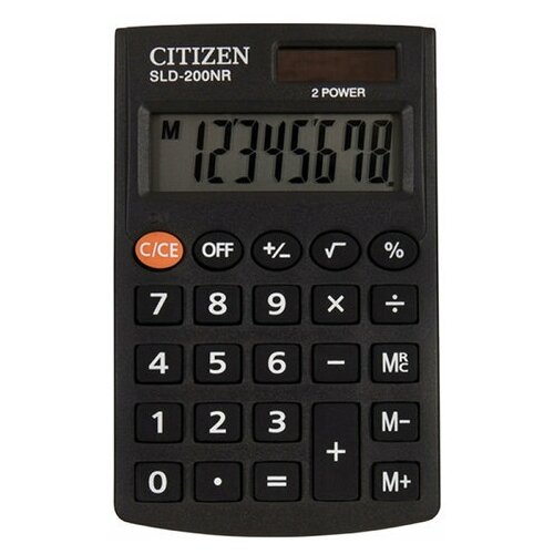Калькулятор карманный CITIZEN SLD200NR (98х60 мм) 8 разрядов двойное питание SLD-200NR 1 шт.