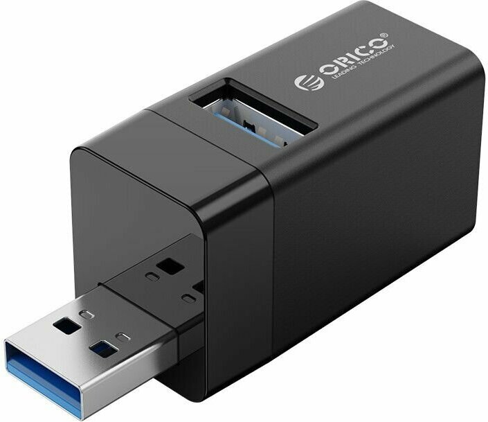 USB-концентратор ORICO 3 в 1черный (ORICO-MINI-U32-BK-BP)