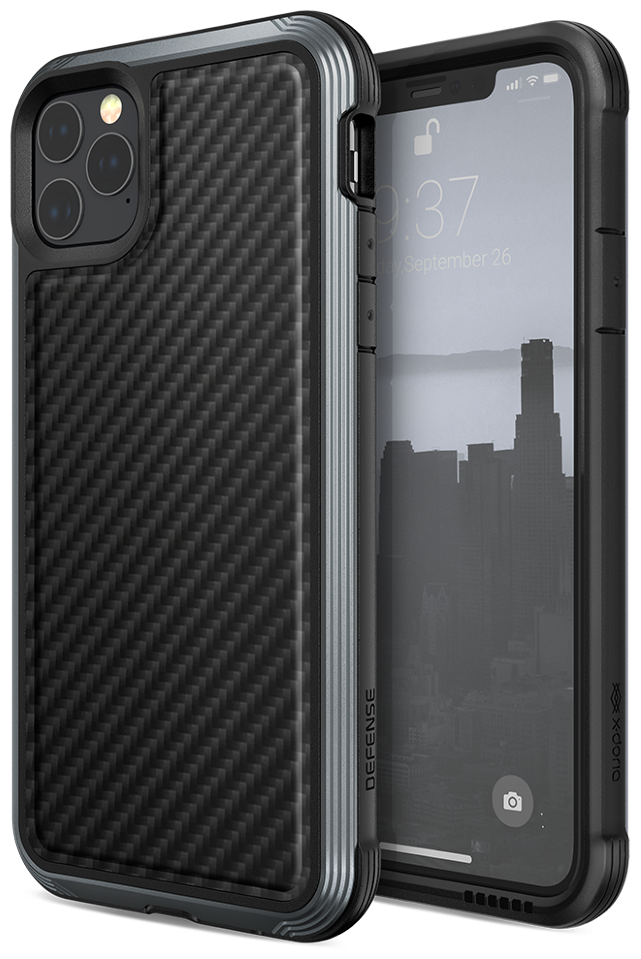 Противоударный чехол X-Doria Defense Lux Black carbon fiber для Apple iPhone 11 Pro