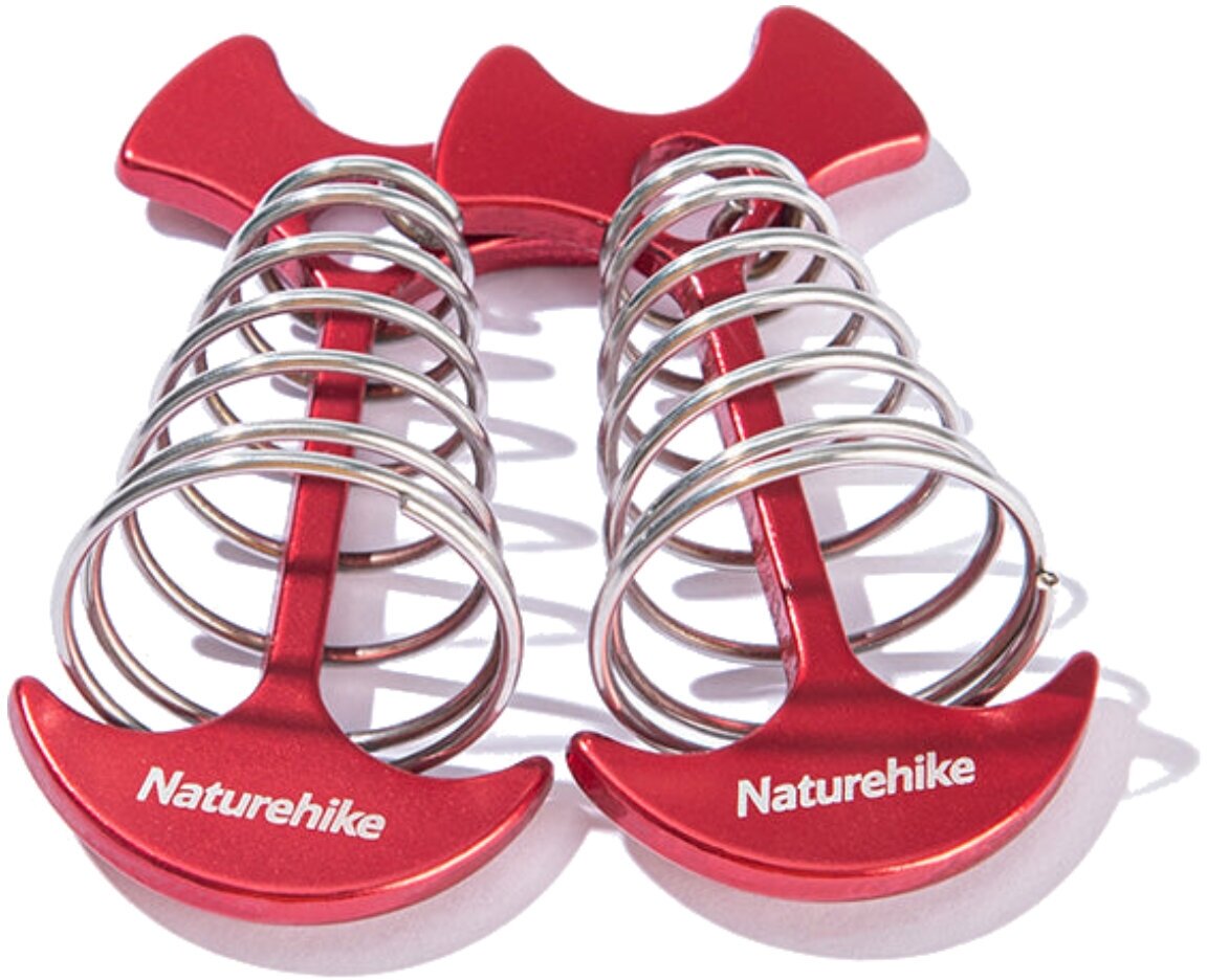 Колышки для палатки Naturehike Lightweight fishbone floor spring nail S Red