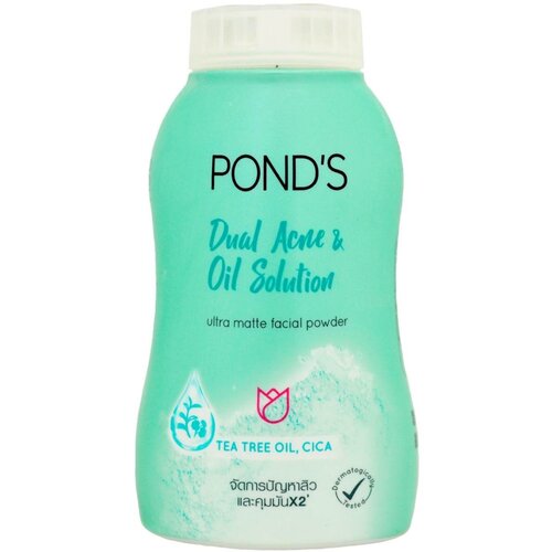 Рассыпчатая пудра для лица Pond's Dual Acne and Oil Solution 50 гр - это инновационный продукт, который помогает бороться с проблемами жирной кожи и акне. Пудра содержит специальные компоненты, которые поглощают излишки кожного жира и предотвращают появление новых высыпаний. Она также содержит салициловую кислоту, которая помогает очищать поры и уменьшать воспаления. Пудра имеет легкую текстуру, которая не забивает поры и не создает эффекта маски. Она легко наносится и равномерно распределяется по коже, придавая ей матовый и свежий вид. Пудра не содержит масел и других тяжелых ингредиентов, которые могут ухудшить состояние кожи. Она подходит для ежедневного использования и может использоваться как самостоятельный продукт, так и в сочетании с другими средствами по уходу за кожей. Также идеально подходит для тех, кто хочет получить быстрый и эффективный результат в борьбе с жирной кожей и акне. Состав: Talc, Isopropyl Palmitate, Zinc PCA, Melaleuca Alternifolia (Tea Tree) Leaf Oil, Centella Asiatica Flower/Leaf/Stem Extract, Niacinamide, Allantoin, Perfume, Cl 77007, Cl 77492.<br>