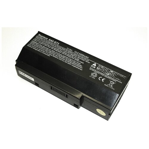 фото Аккумуляторная батарея для ноутбука asus g53 (a42-g73) 14,6v 5200mah oem черная