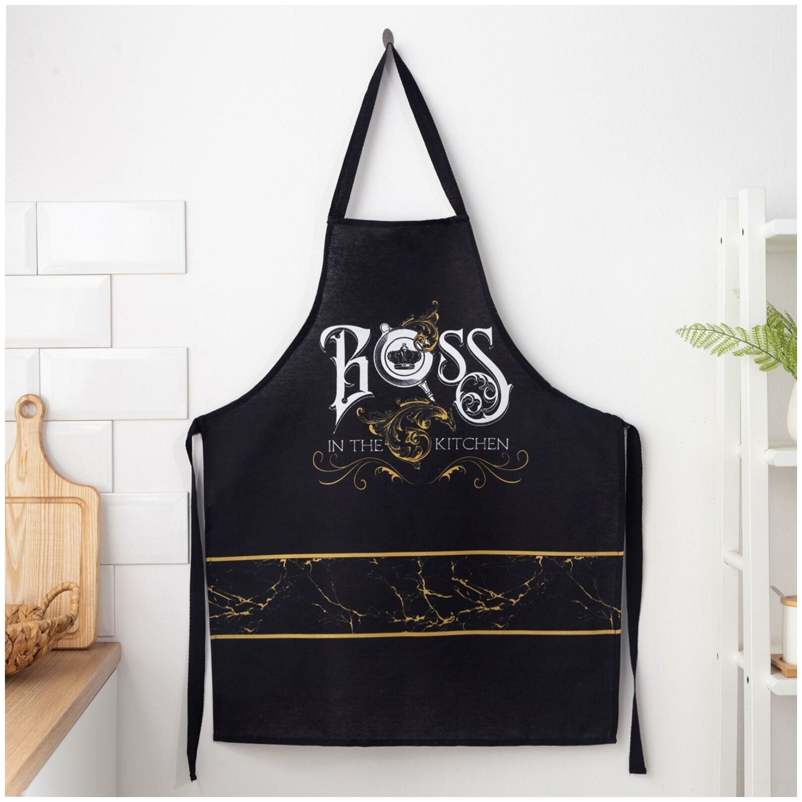 фото Фартук "Доляна" Boss, 70х60 см, 100% хлопок, 160г/м2