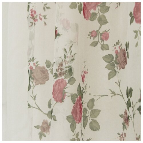 фото Комплект штор для кухни witerra акварель, 280*160 см, красный, 100% полиэстер