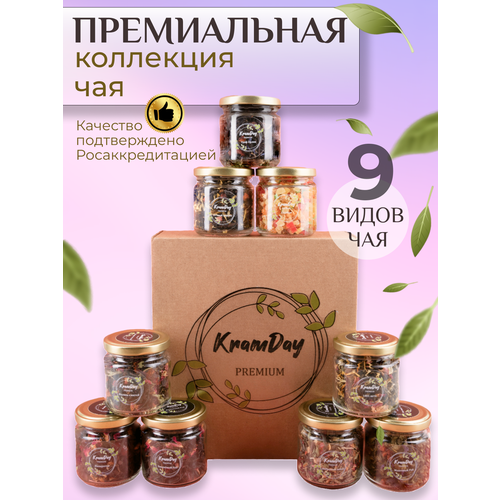 Чай подарочный набор 9 видов KramDay PREMIUM