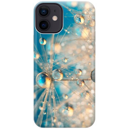 фото Re:pa накладка transparent для apple iphone 12 mini с принтом "одуванчик в капельках"