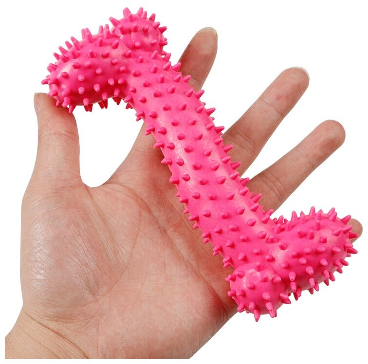 Игрушка для собаки «Bubble gum-Кость» 16*5,5см цвет розовый Ultramarine - фотография № 2