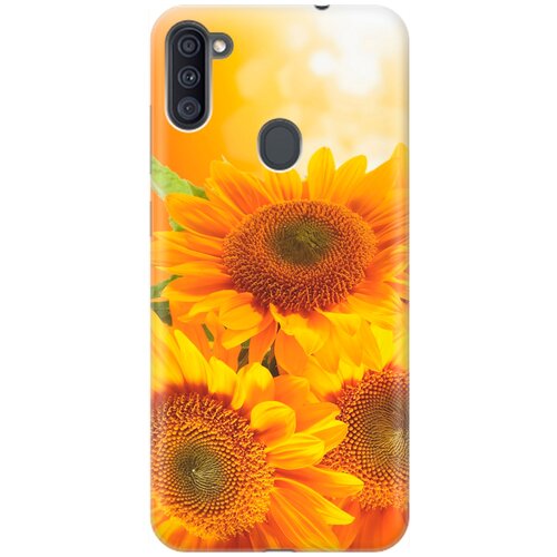 фото Re:pa накладка transparent для samsung galaxy a11 / m11 с принтом "три подсолнуха"