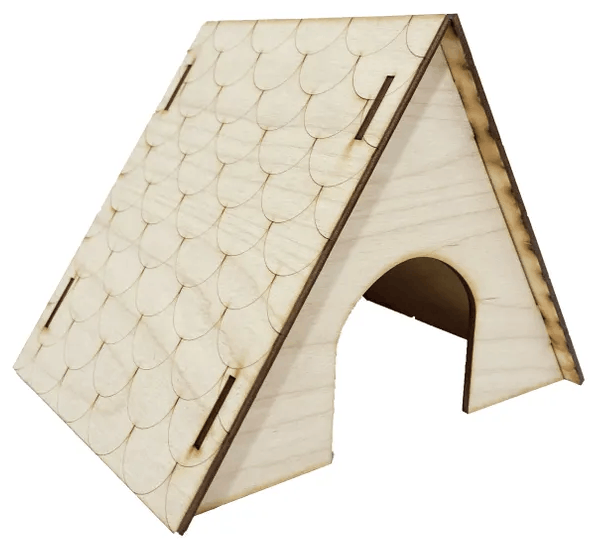 Треугольный домик деревянный для мышей, крыс, хомяков, грызунов - Размер M - фотография № 5