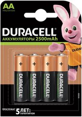 Аккумуляторы (4шт) DURACELL HR6 AA Ni-MH 2500mAh