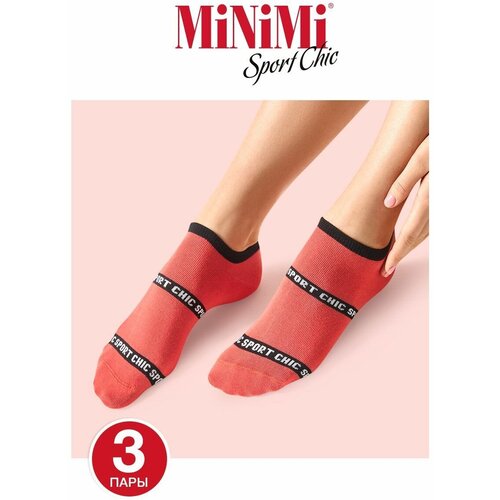 Носки MiNiMi, 3 пары, размер 35-38 (23-25), оранжевый носки женские х б minimi sport chic 4300 размер 39 41 grigio серый