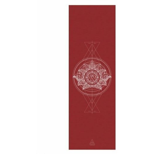 Коврик для йоги Чакра Муладхара красная 185х60х0,45 подушка для медитации чакра муладхара красная