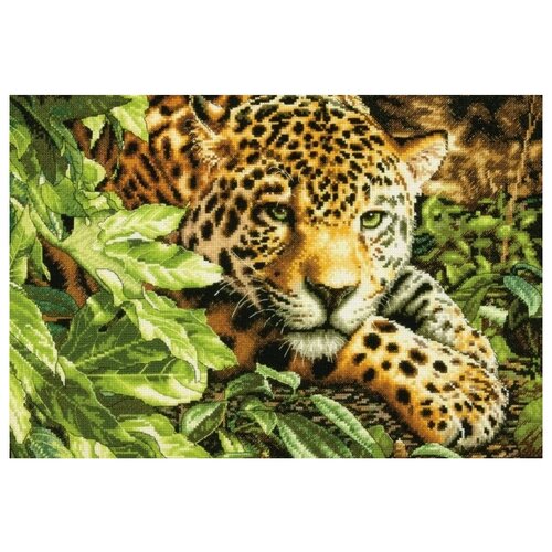 Dimensions Набор для вышивания Leopard in Repose (70-35300), разноцветный, 1 шт., 40.6 х 40 см