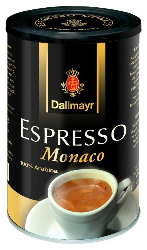 Кофе молотый Dallmayr Esspresso Monaco, 200 г ж/б (Даллмайер)