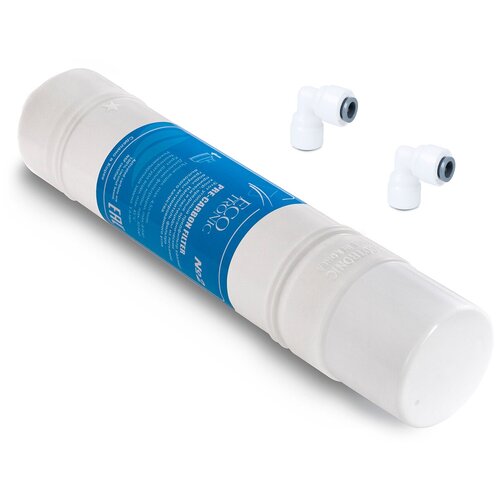 Фильтр #2 Ecotronic Pre-carbon 12” U-type в комплекте с угловыми фитингами.