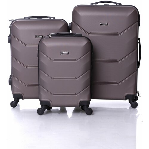 комплект чемоданов freedom 31340 размер m коричневый Комплект чемоданов Freedom 29861, размер M, коричневый