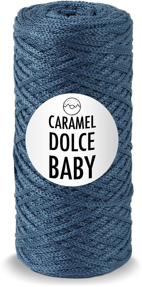 Шнур для вязания Caramel DOLCE Baby 2мм, Цвет: Черника, 240м/140г, карамель дольче бэби