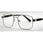 Готовые очки для зрения Marcello GA0292 с диоптриями /Мужские очки корректирующие/Флексовое крепление дужек/Оправа металл/Футляр в комплекте - изображение