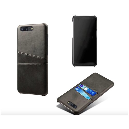 фото Чехол панель-накладка mypads для xiaomi redmi 5a из качественной импортной кожи с визитницей с отделением для банковских карт мужской женский черный