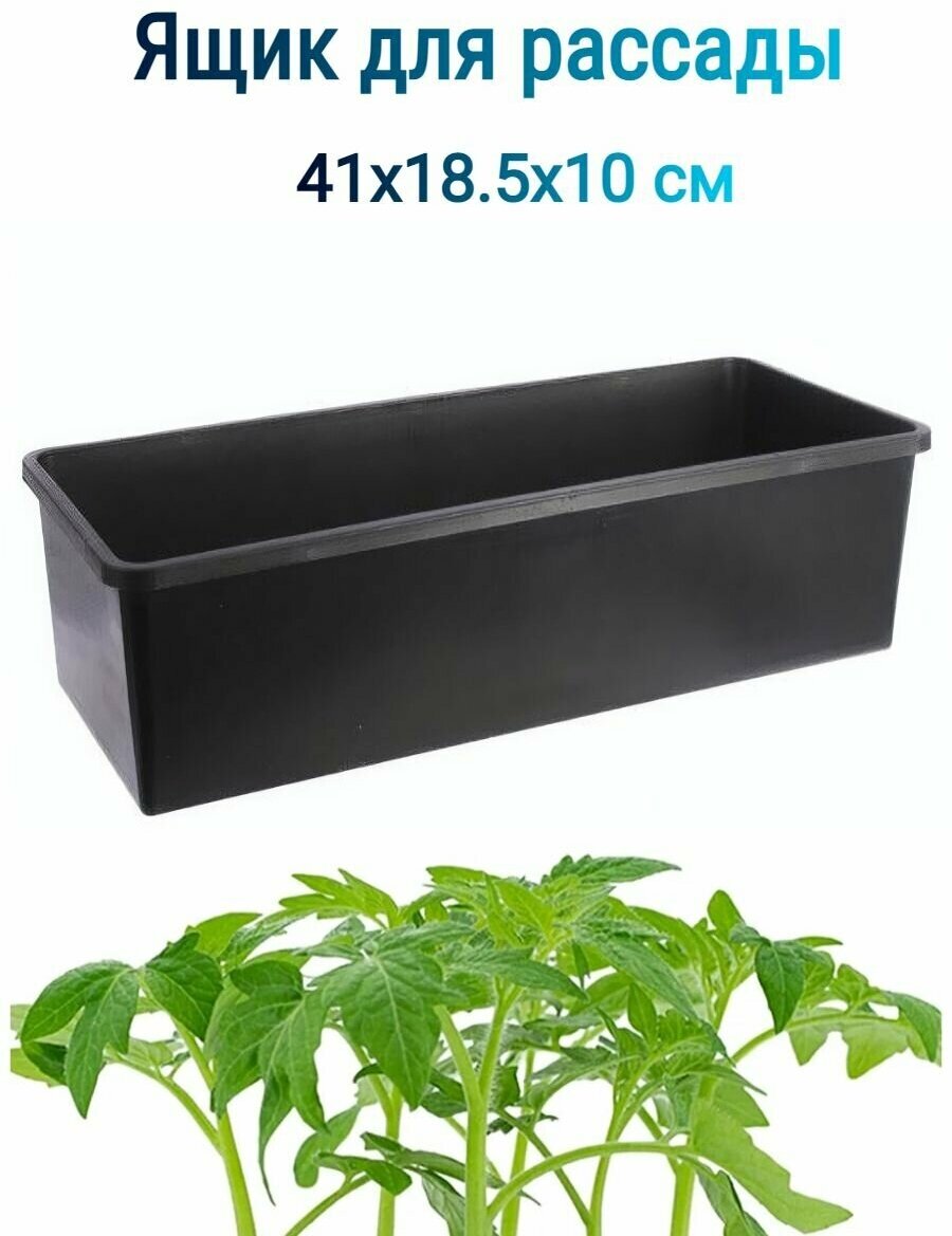 Ящик для рассады 41х185х10см "Урожай-1" (пластиковый) 10 шт. Данный размер ёмкости идеален для полноценного развития корневой системы большинства растений.