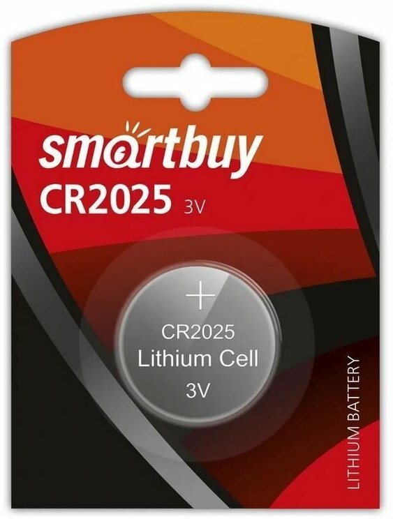 Литиевый элемент питания SMARTBUY (SBBL-2025-1B) CR2025/1B 1 шт.