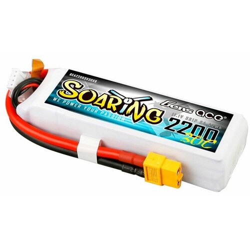 Аккумулятор GensAce Soaring 11.1V 3S1P 2200mAh 30C с разъемом XT60