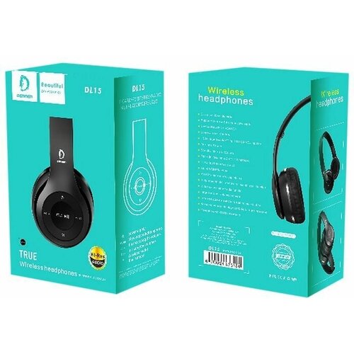 Наушники накладные Bluetooth гарнитура Denmen DL15 черная 86900₽