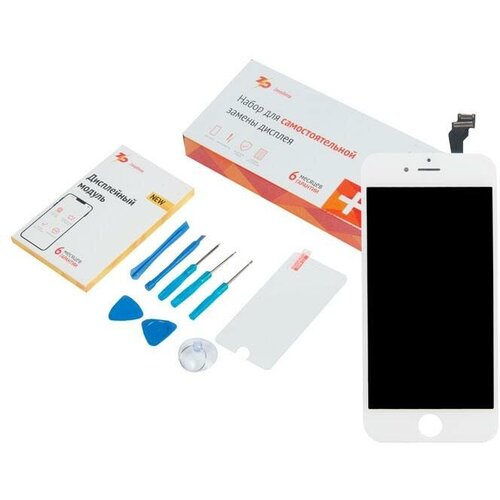 Дисплей для iPhone 6 (белый) в наборе от ZeepDeep (защитное стекло, набор инструментов, пошаговая инструкция).