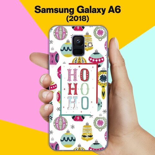Силиконовый чехол на Samsung Galaxy A6 (2018) Ho-Ho / для Самсунг Галакси А6 2018 силиконовый чехол на samsung galaxy a6 plus 2018 ho ho ho для самсунг галакси а6 плюс
