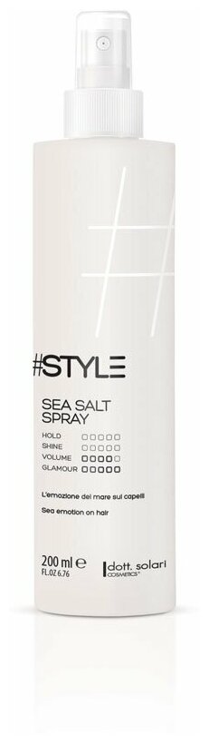 Dott.Solari Style White Line спрей для волос Sea Salt Spray, 300 г, 200 мл