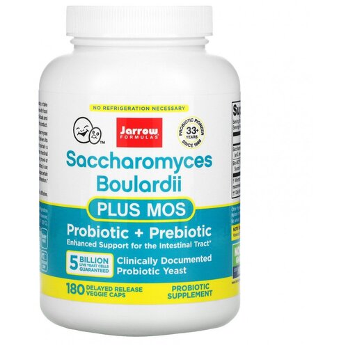 Капсулы Jarrow Formulas Saccharomyces Boulardii plus MOS, 130 г, 5 млрд КОЕ, 90 шт.
