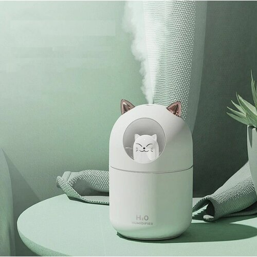 Увлажнитель воздуха HUMIDIFIER ночник с котом, белый