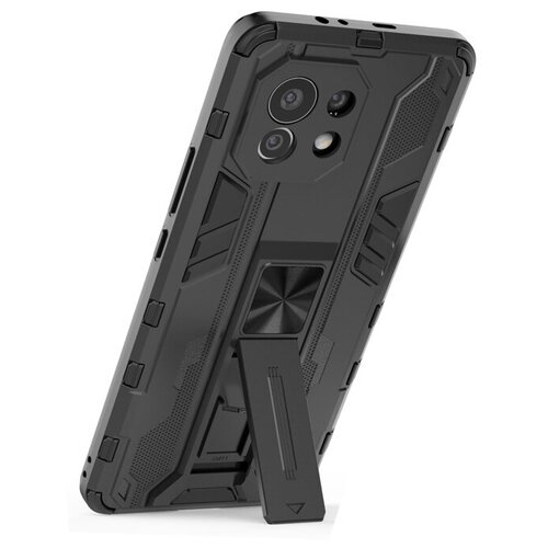 фото Противоударный чехол с подставкой transformer для xiaomi mi 11 black panther