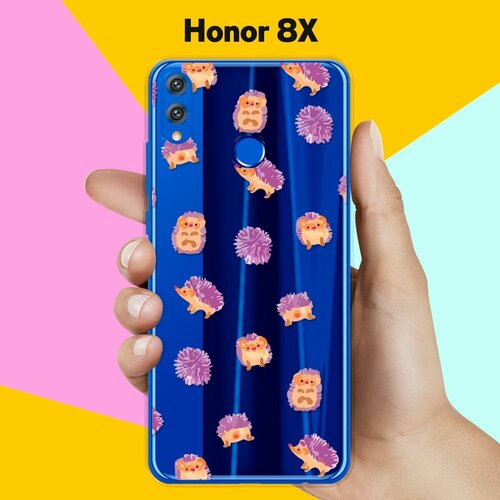 Силиконовый чехол Узор из ёжиков на Honor 8X силиконовый чехол узор из ёжиков на honor 10i