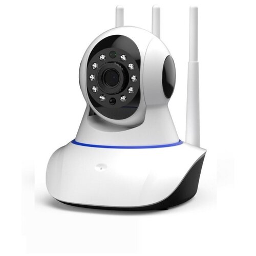 Сетевая поворотная IP камера Wi-Fi со слотом для флеш карты 2 мегапикселя 1080Р три антенны STF002 255200₽