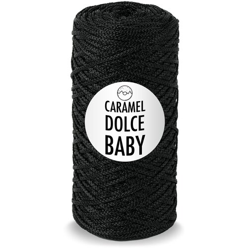 Шнур для вязания Biskvit Caramel Dolce Baby 2мм, Цвет: Блэк, 220м/140г, карамель дольче бэби