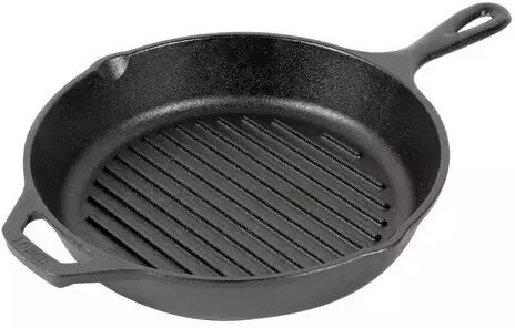 Сковорода - гриль, 26 см черная, чугун, L8GP3, LODGE
