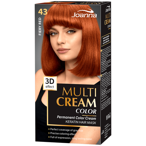 Joanna Multi Cream Color крем-краска для волос, 43 fiery red joanna multi cream color крем краска для волос 37 juicy eggplant