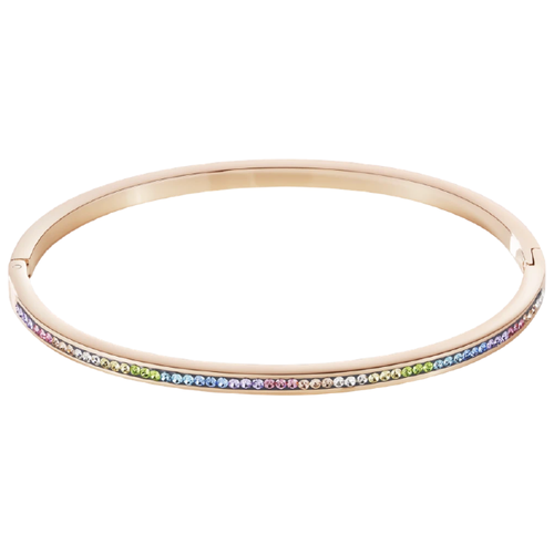 Браслет Coeur de Lion, кристаллы Swarovski, размер 17 см, золотистый серьги coeur de lion multicolour pastel 0229 21 1522