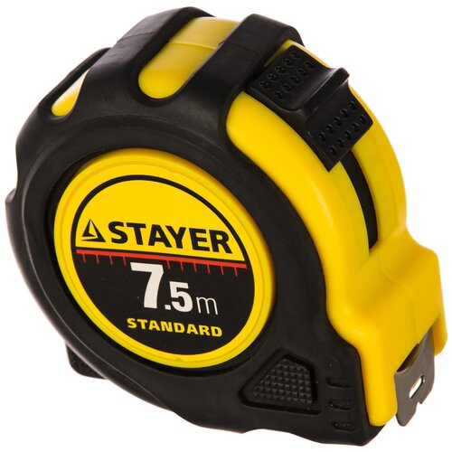 измерительная рулетка stayer standard 34025 03 19 мм х3 м Измерительная рулетка STAYER 34025-07, 25 мм х7.5 м