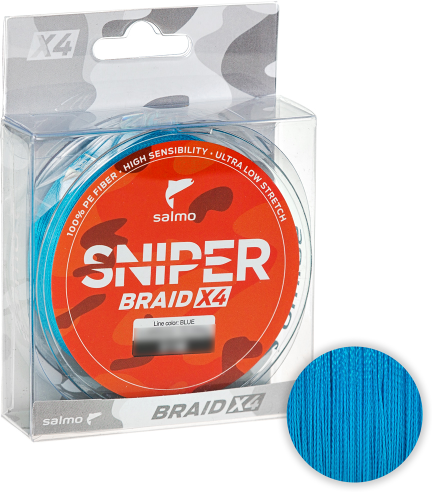 Плетёный шнур Salmo Sniper Braid 120м. 0.232мм. BLUE