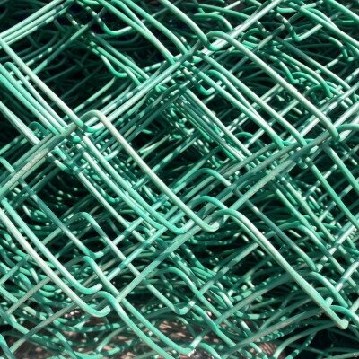 Рабица сетка в ПВХ 2.2 мм, 1.8х10 м (зеленая) 55х55мм - фотография № 2