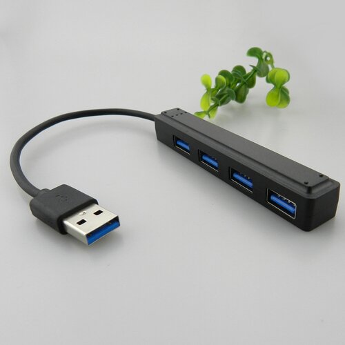 USB 2.0 разветвитель, 4 порта, концентратор / Hub / USB Хаб, черный