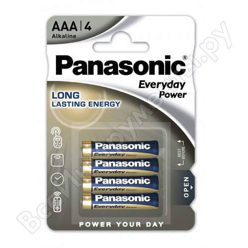 Panasonic Батарейка щелочная LR03 AAA Everyday Power Standard 1.5В бл/4 5410853024767